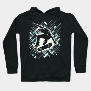 Skater with abstract background Hoodie